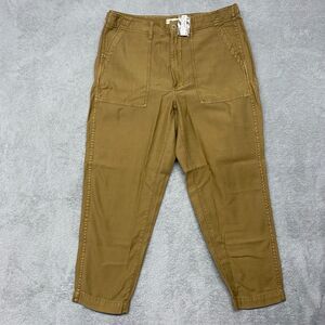 Madewell Pants Womens 30 Brown Giff Tapered Fatigue Cargo Cotton High Rise NA150